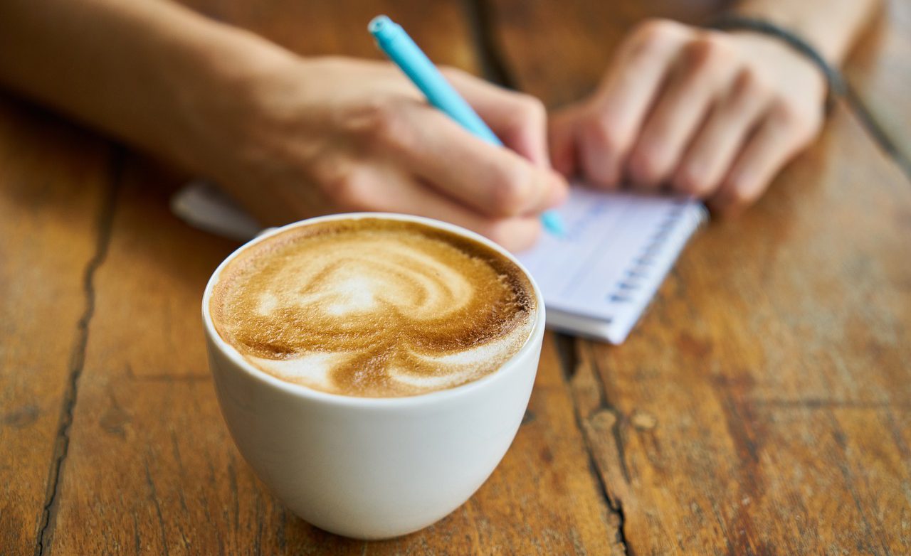 Coffee Cup and Notepad