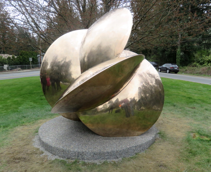 The Lotus Blossom statue installed in Lakewood, Washington. 