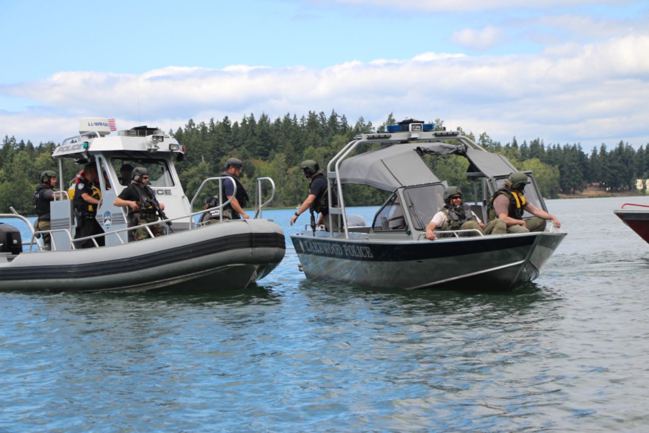 Two Lakewood marine vehicles. 