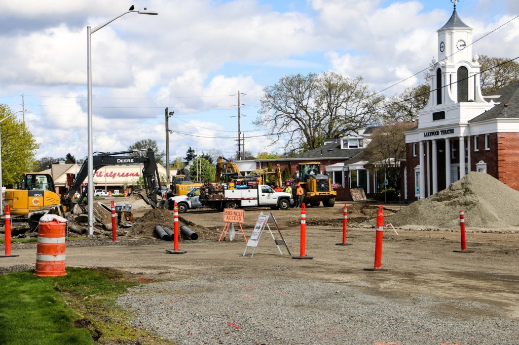 Construction along Motor Avenue, April 17, 2019.