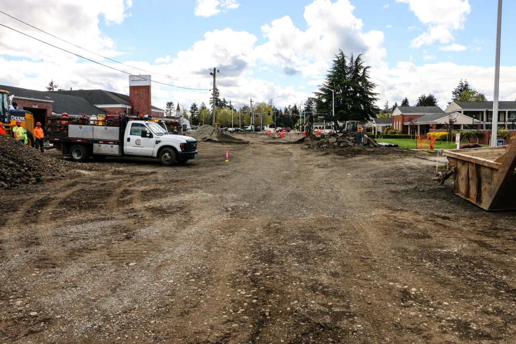Construction along Motor Avenue, April 17, 2019.