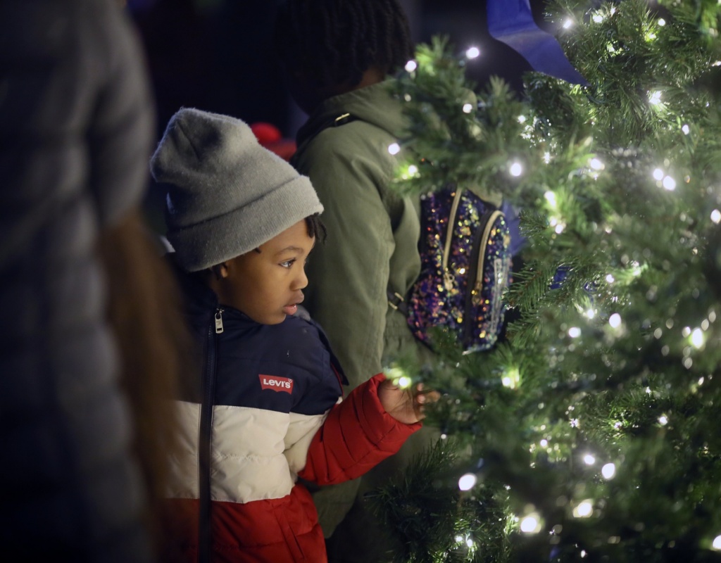 The Lakewood, WA Christmas tree lighting,and holiday festivities on Saturday December, 7, 2019.