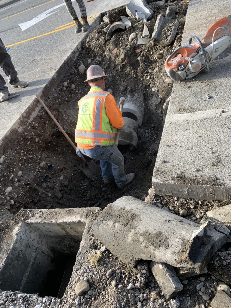 108th Storm Drain Pipe Placement