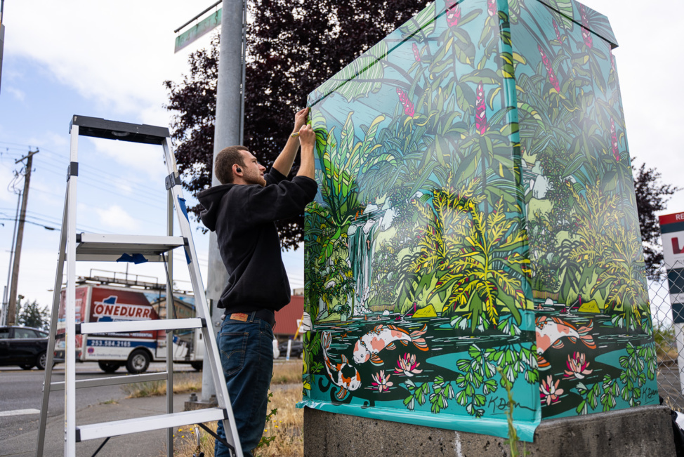 Decorative Wraps Applied to Local Traffic Signal Boxes City of Lakewood