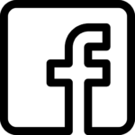 Black Facebook logo.