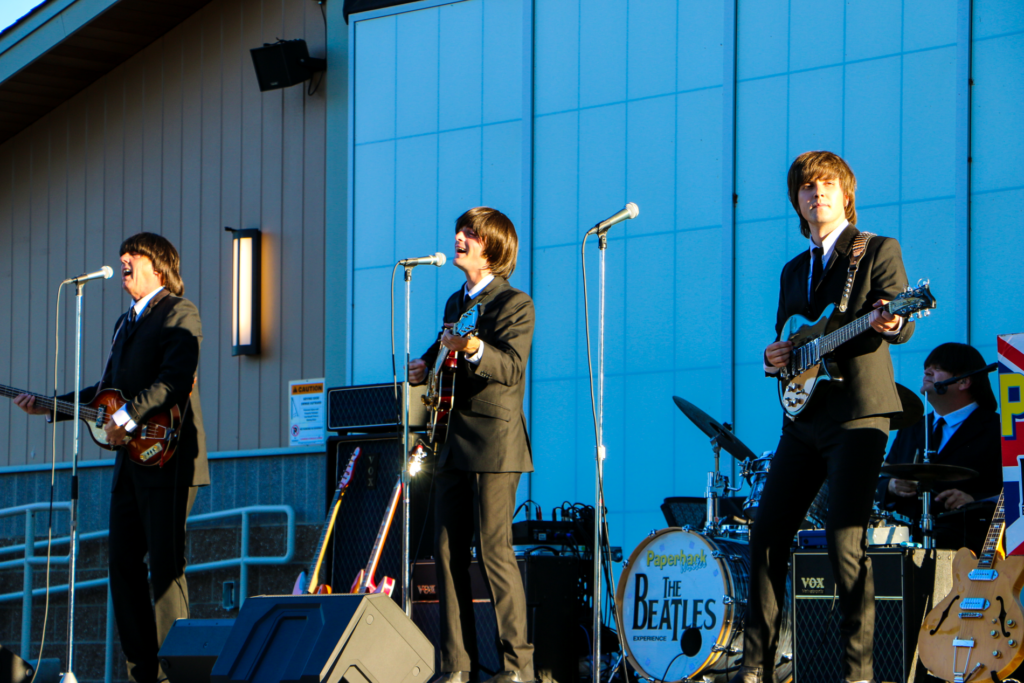 The band Paperback Writer The Beatles Experience performs at the Lakewood Summer Nights at the Pavilion concert series in August 2022.