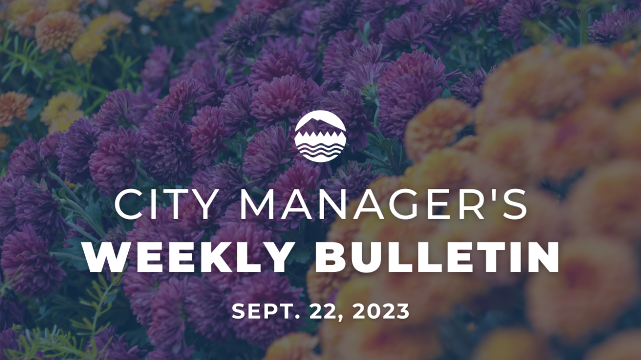 City Manager's weekly bulletin Sept. 22, 2023