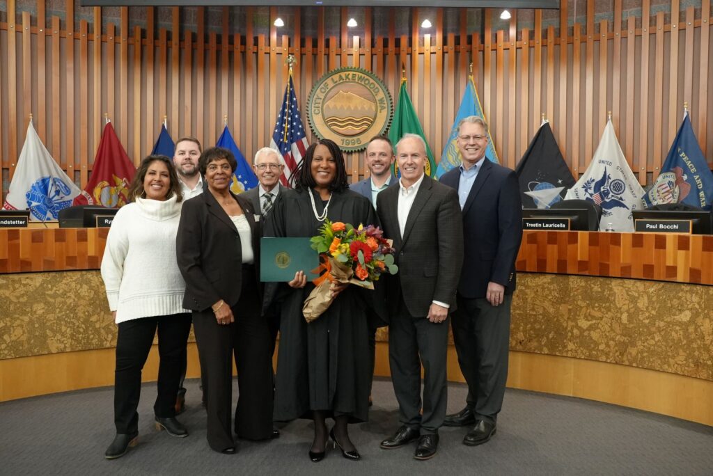 The Lakewood City Council presented outgoing Lakewood Municipal Court Judge Lisa Mansfield with a proclamation Nov. 18, 2024.