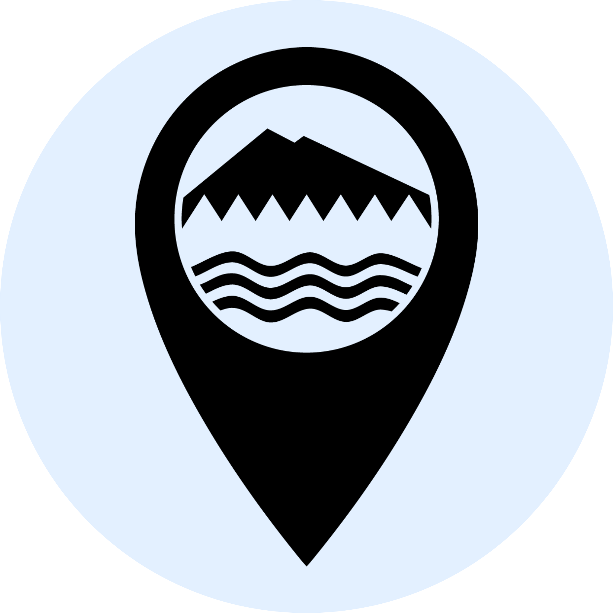 Icon of a location pin with the center being the City of Lakewood logo. 