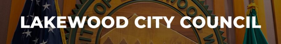 City of Lakewood seal with the words "Lakewood City Council" over the top