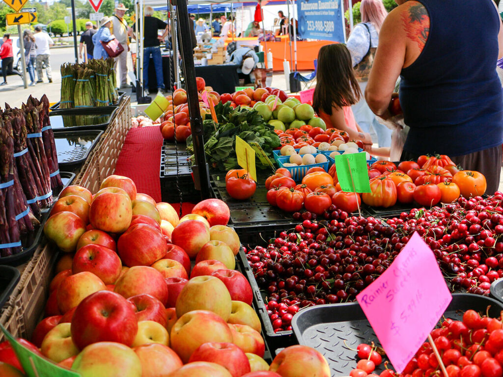 Fresh fruit at the Lakewood, WA Farmers Market